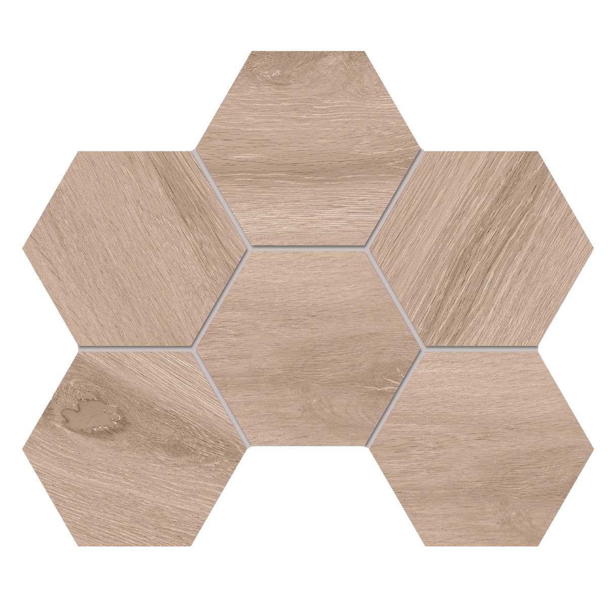 SI01 Selection Oak Hexagon 250x285 неполированный бежевый мозаика